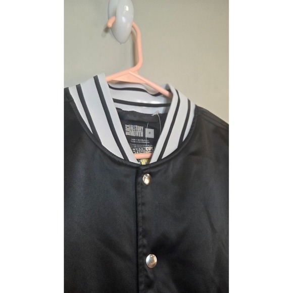 Black History Month Other - Black History Month Elevate Varsity Bomber Jacket Mens Medium Satin Black White